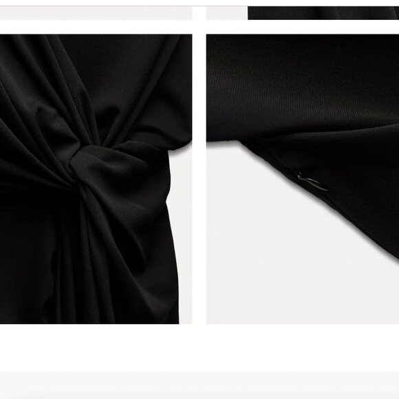 ZARA DRAPED ASYMMETRIC DRESS ZW COLLECTION SZ M NWT - Picture 4 of 9